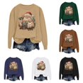 SONXAHE Christmas Santa Crew Neck Sweatshirt for Women Cat Kitten Holly ...