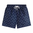 thumbnail image 1 of SONXAHE Coconut Tree Print Swim Trunks For Men Elastic Waist Quick Dry Vacation Bottoms, 1 of 2