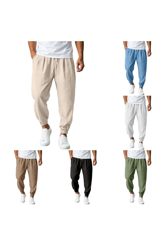 Drawstring Harem Trousers For Men Ankle Band Baggy Cut Fall Daily Casual Joggers