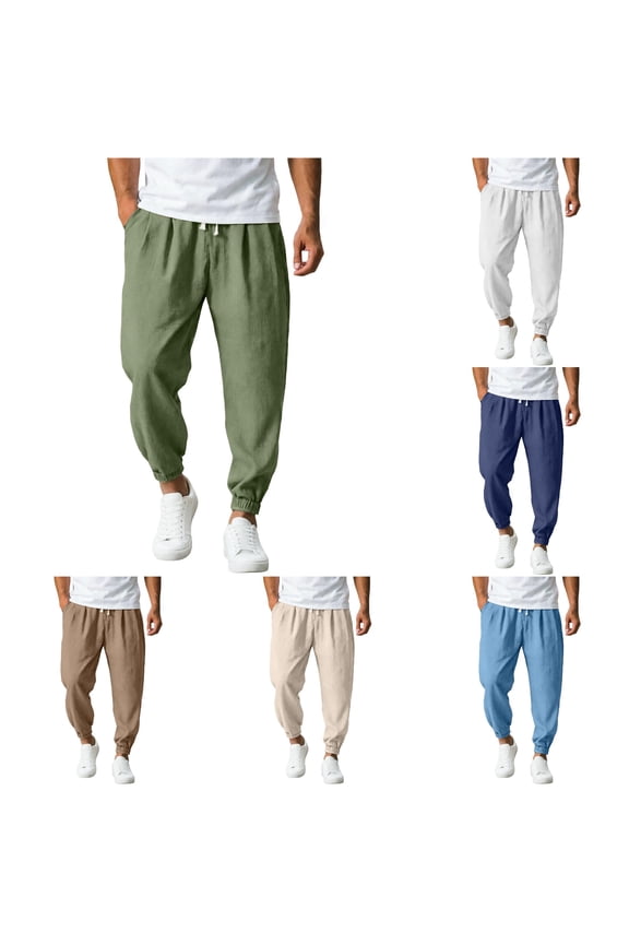 Drawstring Harem Trousers For Men Ankle Band Baggy Cut Fall Daily Casual Joggers
