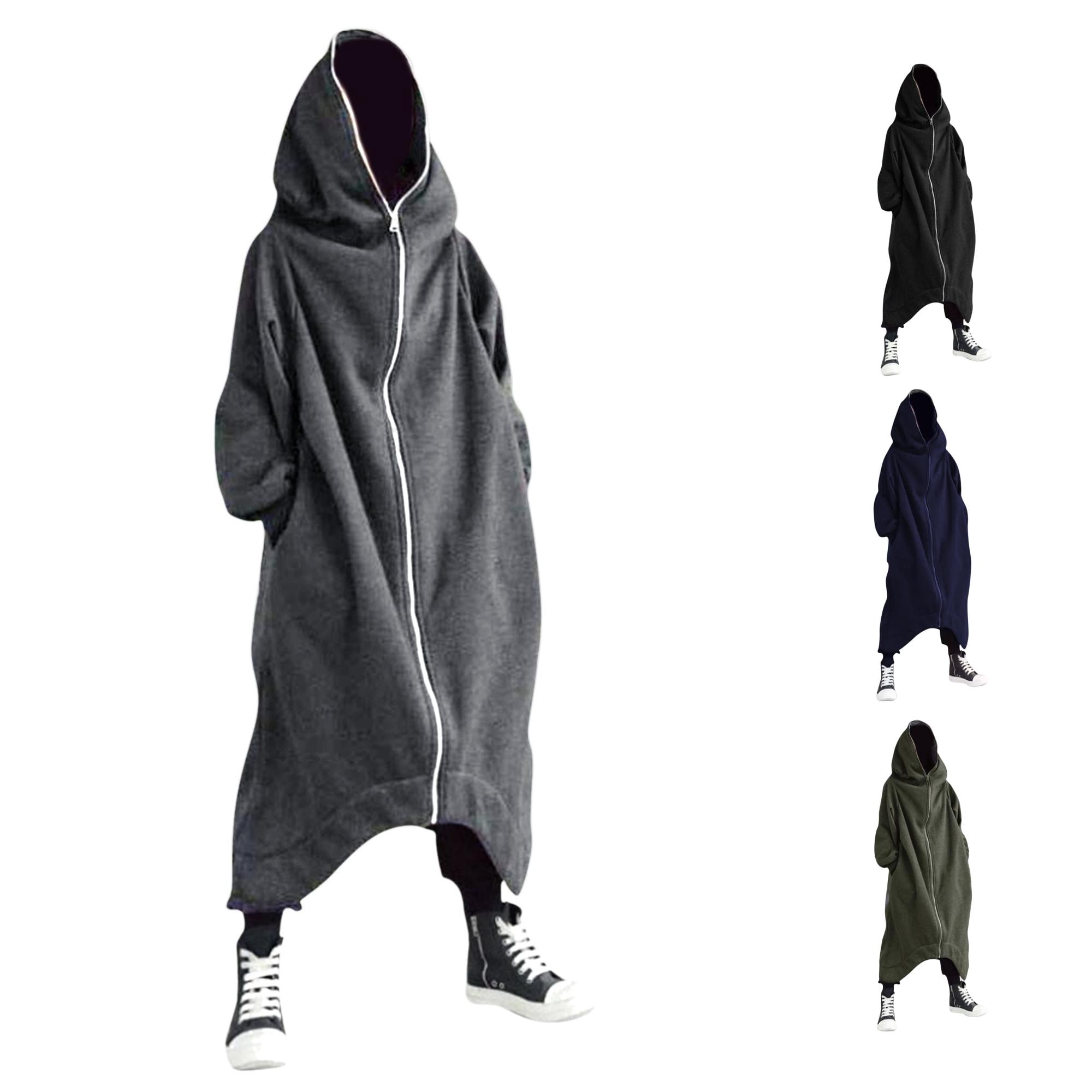 SONXAHE Full Zip Long Length Hooded Coat for Women Side Hand