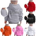 thumbnail image 1 of SONXAHE Kid's Minimal Script Dear Person Behind Me Text Back Printed Hoodie Long Sleeve Casual Pullover Kindness Hooded Sweatshirt,Grey, 1 of 5
