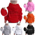 thumbnail image 1 of SONXAHE Kid's Minimal Script Dear Person Behind Me Text Back Printed Hoodie Long Sleeve Casual Pullover Kindness Hooded Sweatshirt,Red, 1 of 5