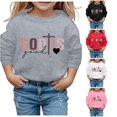 thumbnail image 1 of SONXAHE Little Girl's God Is Good Cross Heart Printed Crewneck Sweatshirt Long Sleeve Casual Pullover Faith Sweatshirt,Grey, 1 of 4