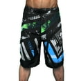 thumbnail image 1 of SONXAHE Men Tropical Print Swim Trunks Drawstring Waist Beach Surf Board Shorts, 1 of 7
