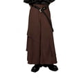 thumbnail image 1 of SONXAHE Men's Draped Panel Wide Leg Pants Split Layer Urban Walk Long Trouser, 1 of 3