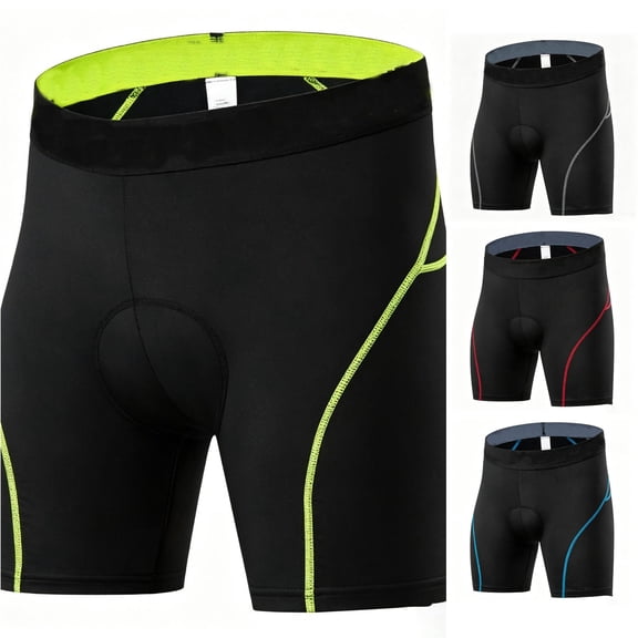 SONXAHE Men's Padded Liner Cycling Shorts Wide Waistband Bike Ride Short Pants