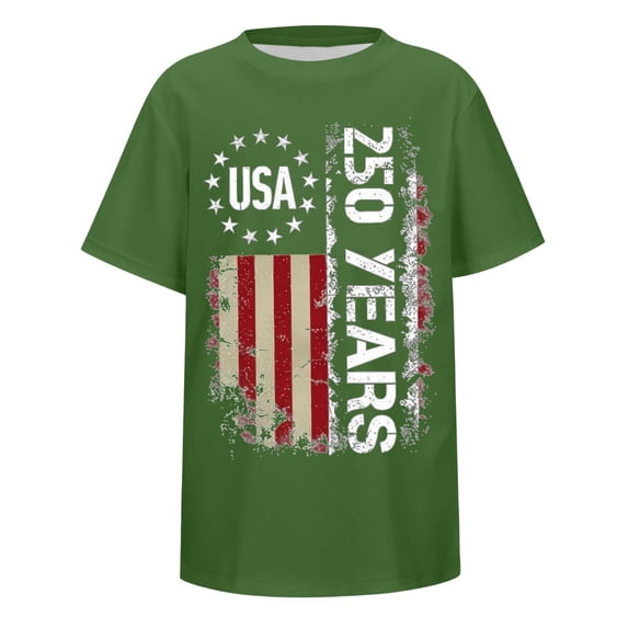 SONXAHE Men's Patriotic Graphic T Shirt Vintage Distressed Print Casual Everyday Short Sleeve Tee