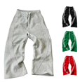 thumbnail image 1 of SONXAHE Men's Side Stripe Printed Sweatpants Drawstring Waist Wide Leg Trouser, 1 of 5