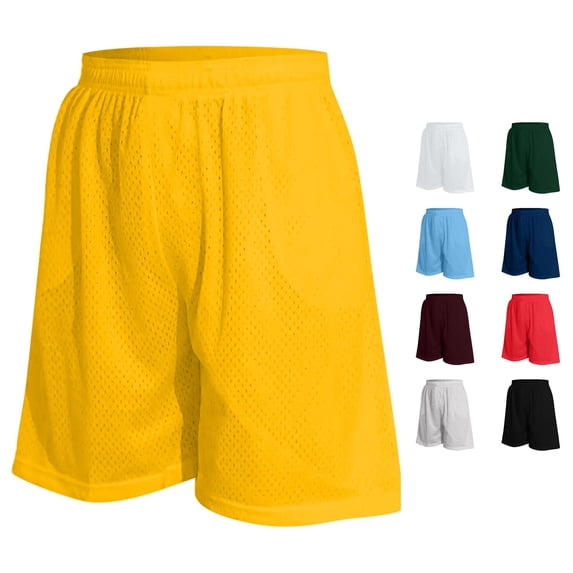 SONXAHE Men's Solid Mesh Shorts loose fit athletic bottoms