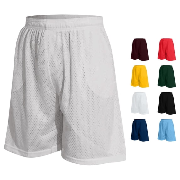 SONXAHE Men's Solid Mesh Shorts loose fit athletic bottoms