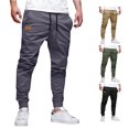thumbnail image 1 of SONXAHE Mens Solid Jogger Pants tapered ankle bottoms, 1 of 5