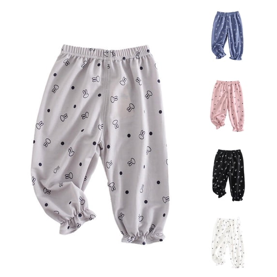 SONXAHE Newborn Boy's Cartoon‑Print Jogger Pants Dot‑Pattern Casual Pants Trousers
