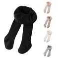 thumbnail image 1 of SONXAHE Newborn Girl's Fleece‑Lined Footed Leggings Leggings Warm Winter Bottoms, 1 of 3