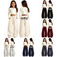 thumbnail image 1 of SONXAHE Paris‑Letter‑Print Sweatpants for Big Girl Print Casual Pants Bottoms, 1 of 5