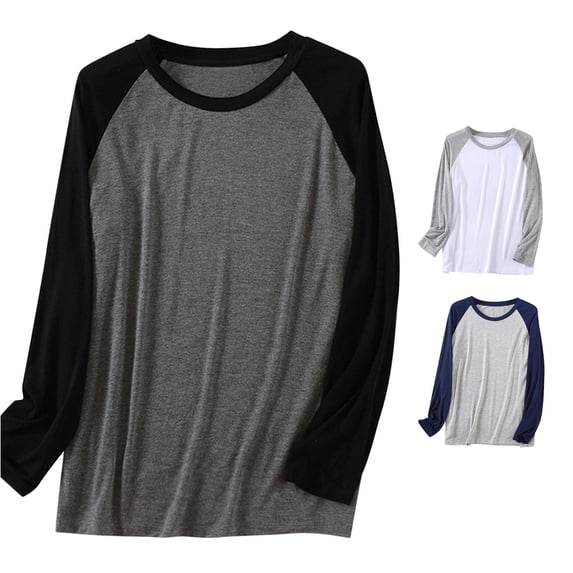 SONXAHE Raglan Sleeve T-Shirt for Women Crew Neck Daily Wear Long Sleeve Tee