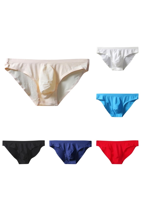 SONXAHE Seamless Breathable Briefs For Men Soft Smooth Daily Wear Underwear For Casual Work Summer Days