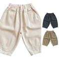 thumbnail image 1 of SONXAHE Solid‑Tone Casual Pants for Infant Boy Harem‑Cut Casual Pants Indoor Play Bottoms, 1 of 5