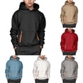 thumbnail image 1 of SONXAHE Toddler Boy's Pocket Hoodie Solid Long Sleeve Casual Hoody Sweatshirt Streetwear Hooded Sweatshirt,Black, 1 of 4
