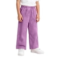 thumbnail image 1 of SONXAHE Toddler Boys Cotton Gauze Pants Solid High Waist Wide Leg Straight Fit Breathable Trousers,Purple, 1 of 6