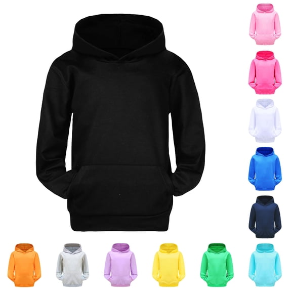SONXAHE Toddler Boys Solid Hoodie Long Sleeve Hooded Sweatshirts Soft Daily Hoody Sweatshirt,Black