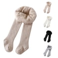 thumbnail image 1 of SONXAHE Toddler Girl's Fleece‑Lined Footed Leggings Leggings Warm Winter Bottoms, 1 of 4