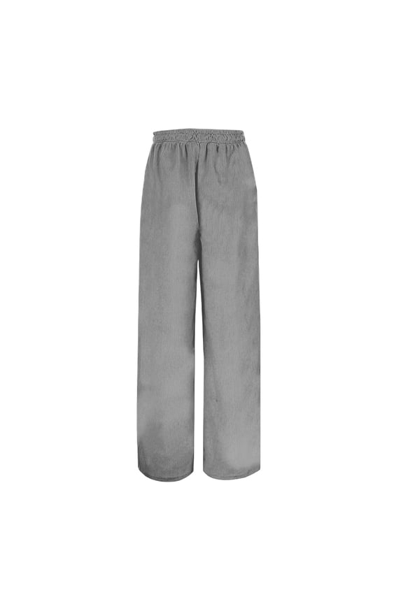 Tween Boy's Solid Textured Straight Leg Pants Drawstring Elastic Waist Pocketed Daily Outdoor Long Bottoms