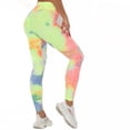 thumbnail image 1 of SONXAHE Women's High Waisted Tie-Dye Leggings Stretchy Textured Slim Fit Athletic Everyday Tights, 1 of 1