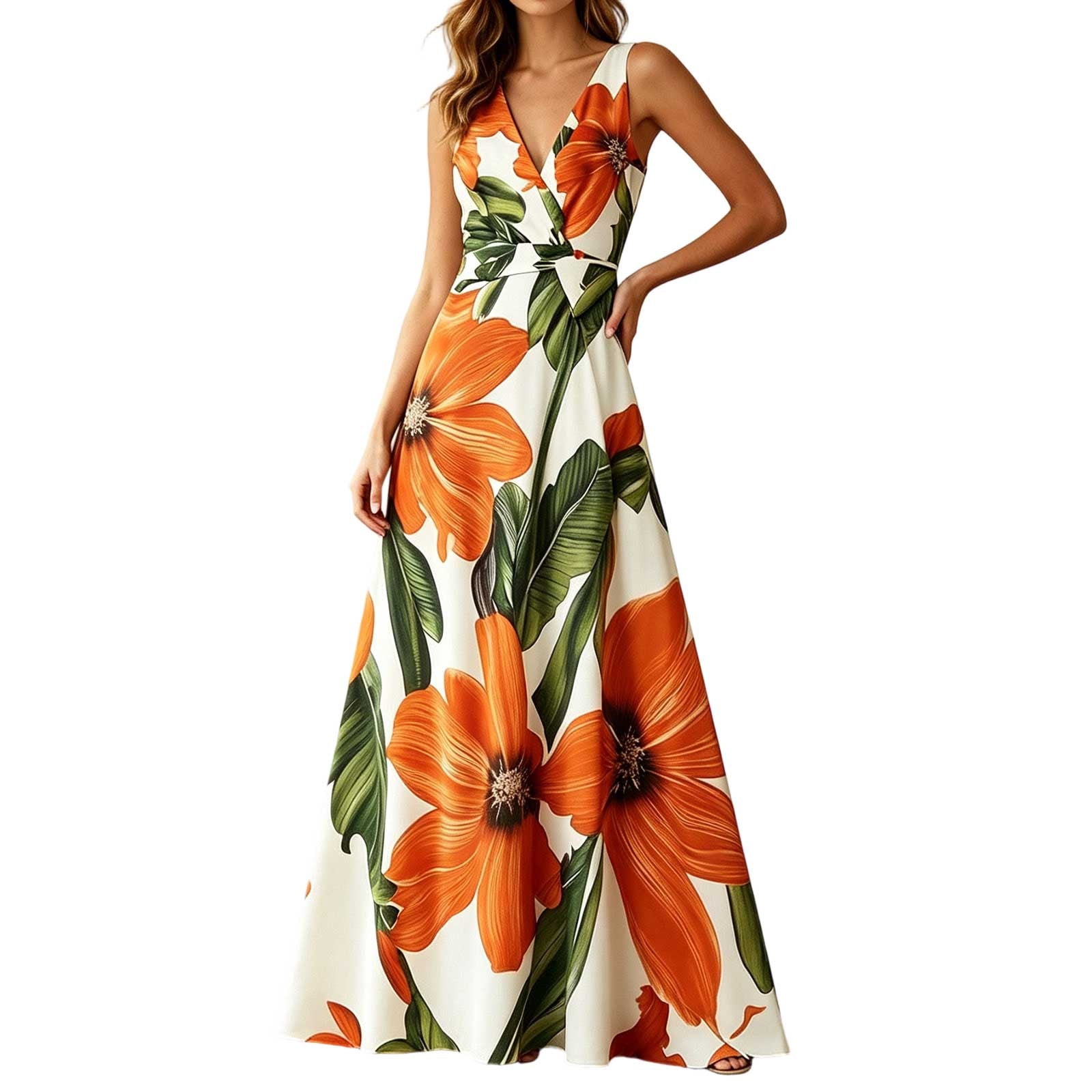formal tropical dresses Floral Print Polynesian Samoan Tropical Plumeria Flower Print Dress Bring the getaway vibes in a breezy strapless maxi covered in a vibrant tropical patchwork print Long Halter Tropical Print Slit