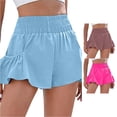 thumbnail image 1 of SONXAHE Womens Ruffle Hem Athletic Skort High Elastic Waist Lightweight Sport Activewear, 1 of 7