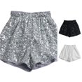 thumbnail image 1 of SONXAHE Womens Sequin Covered Shorts Elastic Waist Party Bottoms, 1 of 6