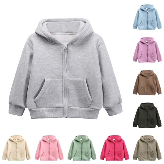 SONXAHE Zip Up Hoodie Sweatshirts for Big Boys Solid Long Sleeve Pullover Hooded Sweatshirt with Pocket Daily Basic Hoodies,Light Gray