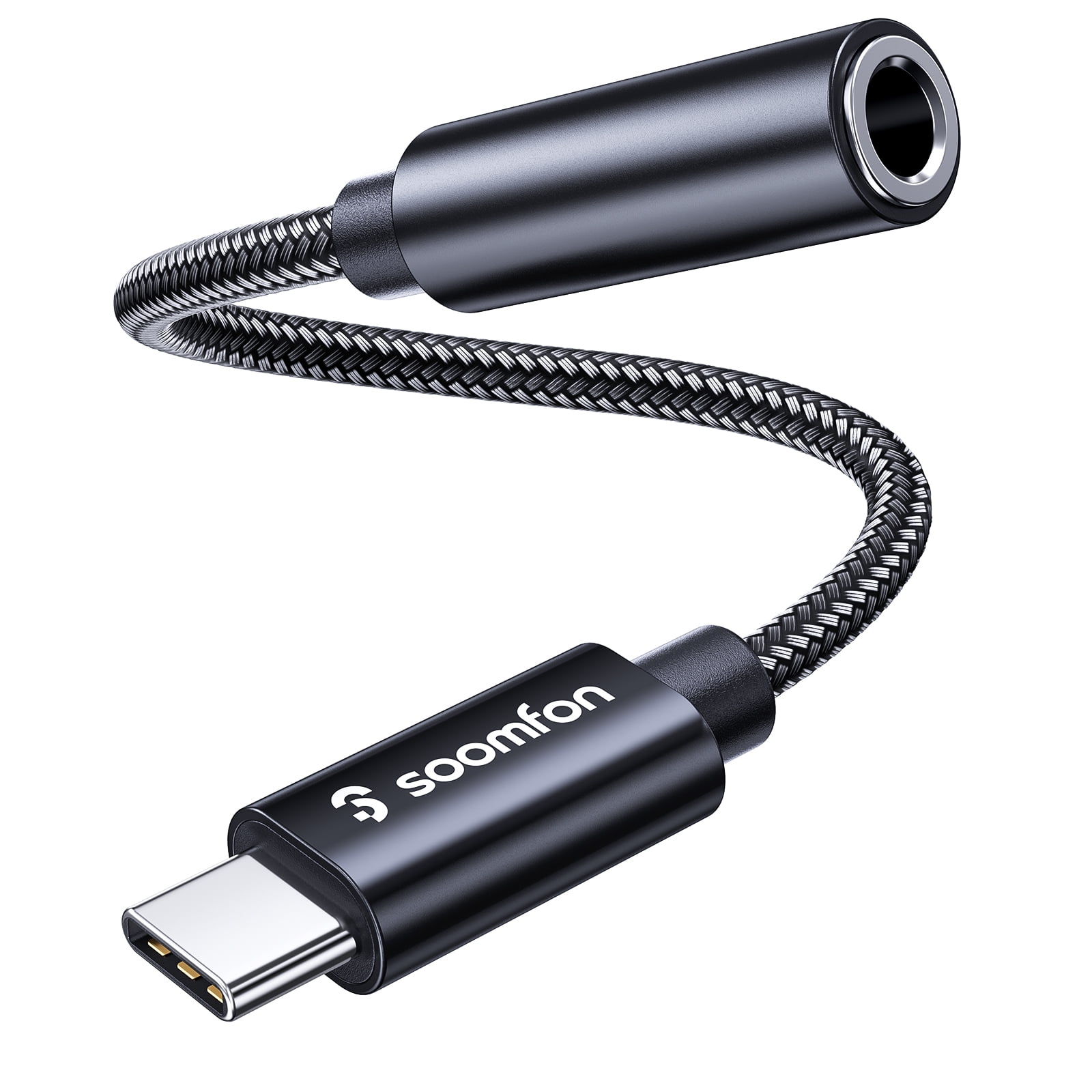 SOOMFON USB C to 3.5mm Audio Adapter,Type C to Aux Female Android