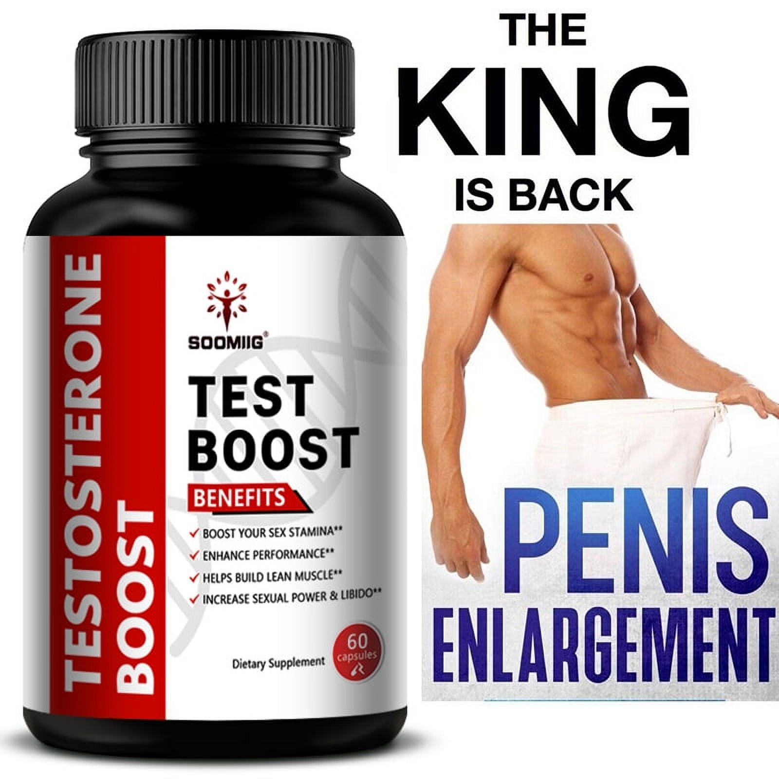 SOOMIIG Test Boost Supplement Supports Muscle Building, Testosterone