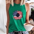 thumbnail image 1 of SOOMLON 4th of July Basic Tees for Women Tank Tops Sunflower Distressed Independence Day Shirts Crew Neck American Flag Tops Sleeveless Going out T-Shirt Lightweight Tee Blouse Outfits, 1 of 4