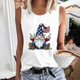 thumbnail image 1 of SOOMLON 4th of July Womens Graphic T Shirts Tank Tops Gnomes Distressed Independence Day Shirts Crew Neck American Flag Tops Sleeveless Flattering T-Shirt 2024 Tee Blouse Clothing, 1 of 3