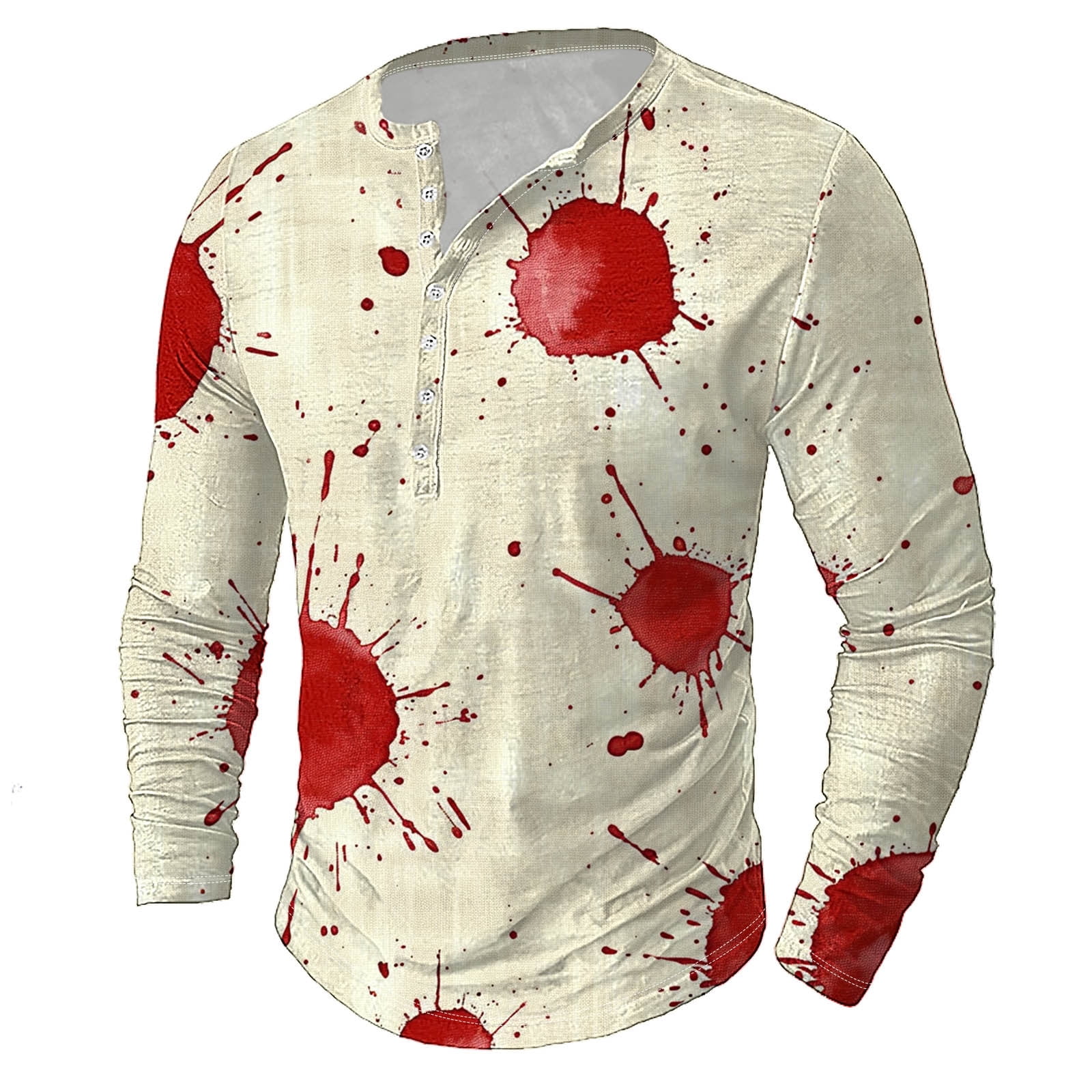 Halloween Pumpkin Skulls Bat Spider Web Printed Buttons Pocket Shirt For Men