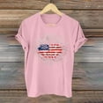 thumbnail image 1 of SOOMLON American Flag Womens Short Sleeve Tops 4th of July Shirts Crew Neck Patriotic Tops Short Sleeve Bohemian T-Shirt Striped Stars Tee Blouse Clothes, 1 of 3