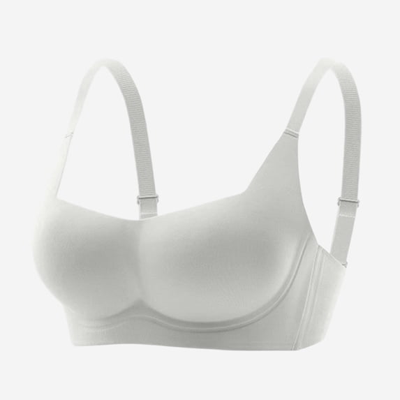 SOOMLON Balconette Bras for Women Wireless Pushup Brassiere Adjustable Strap Molded Bralette Breathable Everyday Bras