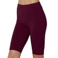 thumbnail image 1 of SOOMLON Biker Shorts for Women Soft High Waisted Yoga Cycling Workout Shorts Athletic Shorts Yoga Leggings Fitness Running Gym Solid Sports Active Pants Wine XXL, 1 of 5