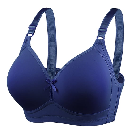 SOOMLON Bra Tops for Women No Underwire Lactation Vest Bra Back Adjustment Yoga Running Bra Fitness Bra Plus Size Bralette Blue XXXL