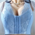 thumbnail image 1 of SOOMLON Bralettes for Women Plus Size No Underwire Breathable Bunny Cup Bra Plus Size Bralette Fitness Bra Blue XL, 1 of 7