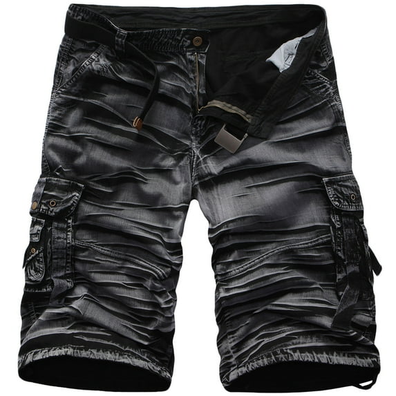 SOOMLON Cargo Shorts for Men Fitness Pants Sports Printed Casual Summer Mens Shorts Bodybuilding Pocket Summer Shorts Zipper Summer Button Sport Shorts White M
