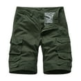 thumbnail image 1 of SOOMLON Cargo Shorts for Men Spring Casual Plus Size Work Hiking Cargo Shorts Pocket Casual Shorts Zipper Workwear Shorts Slim Fit Straight Leg Pants Outdoor Sports Shorts Army Green S, 1 of 2