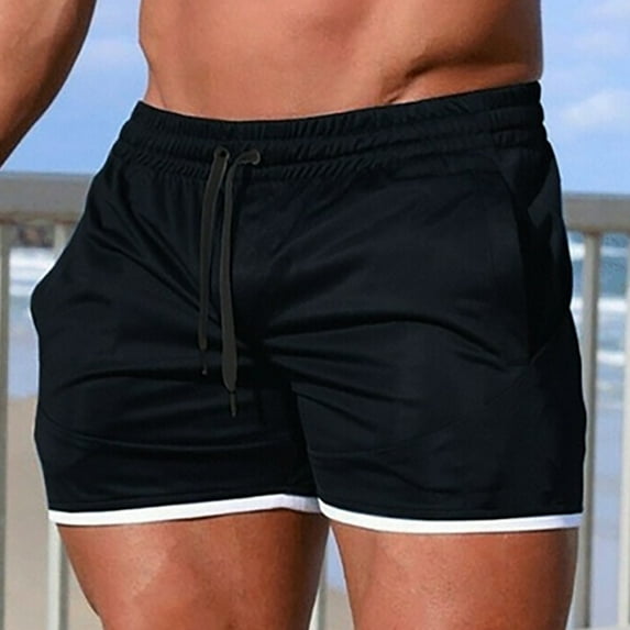SOOMLON Cargo Shorts for Men Casual Outdoor Lightweight Work Shorts Bohemian Shorts Breathable Pants Beach Shorts Sports Lace up Trousers Black XXXL