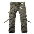 thumbnail image 1 of SOOMLON Cargo Work Pants for Men with Multi Pockets Big and Tall Trousers Button Straight Leg Pants Outdoor Pants, 1 of 3
