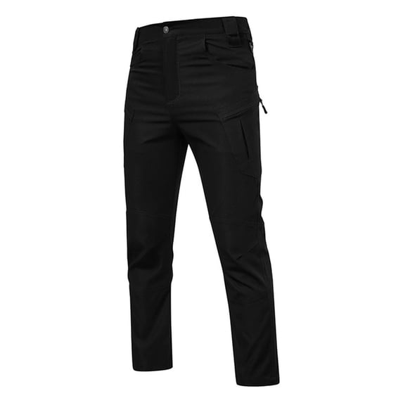 SOOMLON Cargo Work Pants for Men with Zipper Pockets Big and Tall Trousers Button Waterproof Pants Outdoor Pants