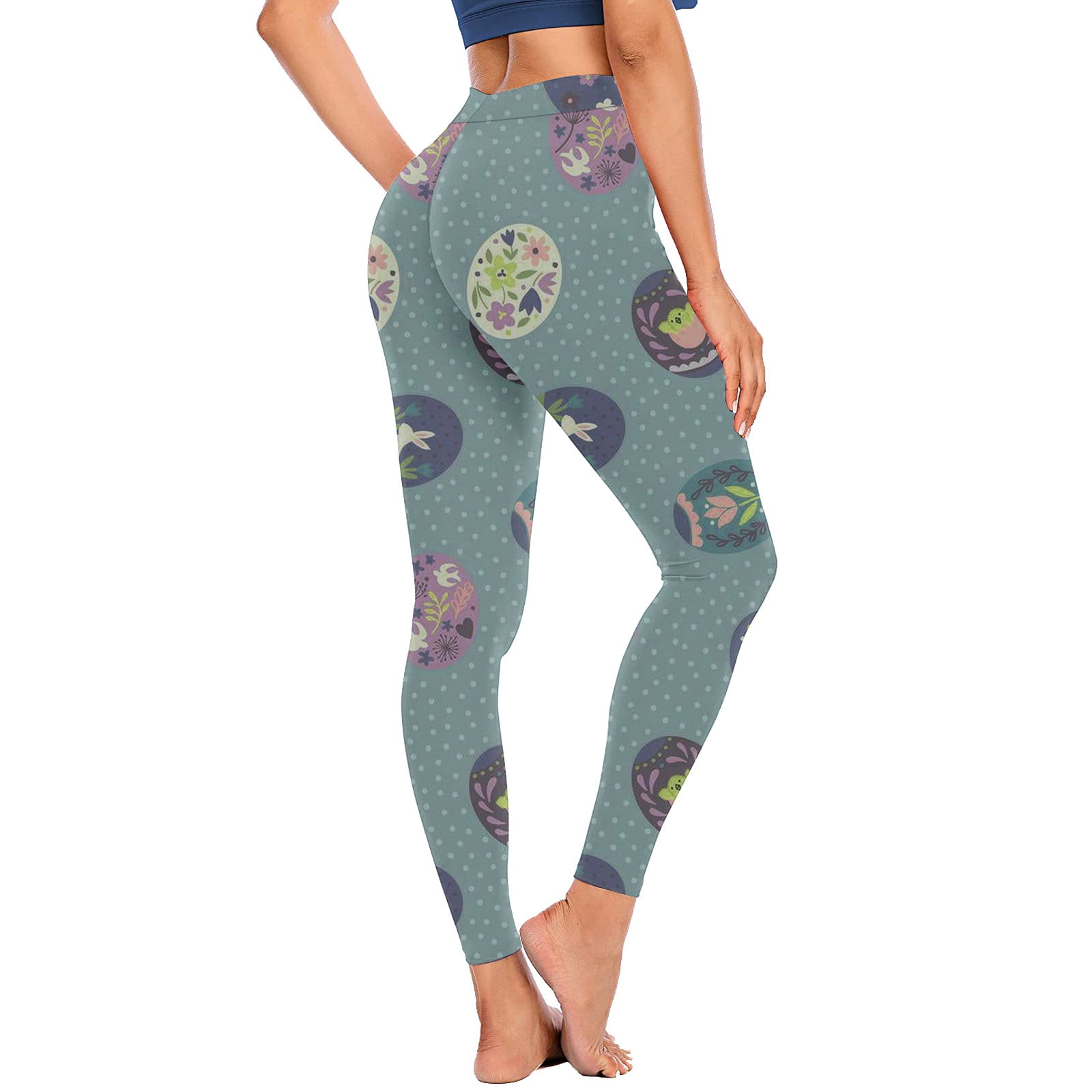 Easter Day Leggings for Women High Waisted Yoga Pants Colorful Easter Eggs  Rabbit Lounge Full-Length Tights Gym Joggers : : Clothing, Shoes 