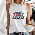 thumbnail image 1 of SOOMLON Fourth of July Cute Summer Tops for Women Tank Tops Gnomes Distressed Usa Flag Shirts Crew Neck 4th of July Tops Sleeveless Loose Fitting T-Shirt Y2k Tee Blouse Clothes, 1 of 4