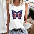 thumbnail image 1 of SOOMLON Fourth of July Womens Tops Tank Tops Butterfly Distressed Usa Flag Shirts Crew Neck 4th of July Tops Sleeveless Fitted T-Shirt Dressy Tee Blouse Outfits, 1 of 4